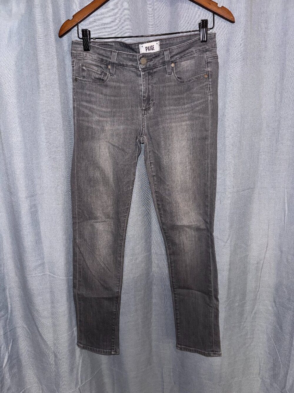 PAIGE Gray Wash Skinny Jeans Size 28
